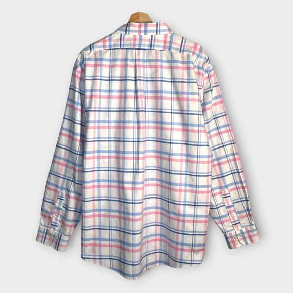 Brooks Brothers Regent Button Down Shirt XXL Pink Plaid 100% Cotton Non-Iron - Picture 2 of 7